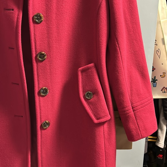 Lands End beautiful cherry wool middle coat - Picture 3 of 10